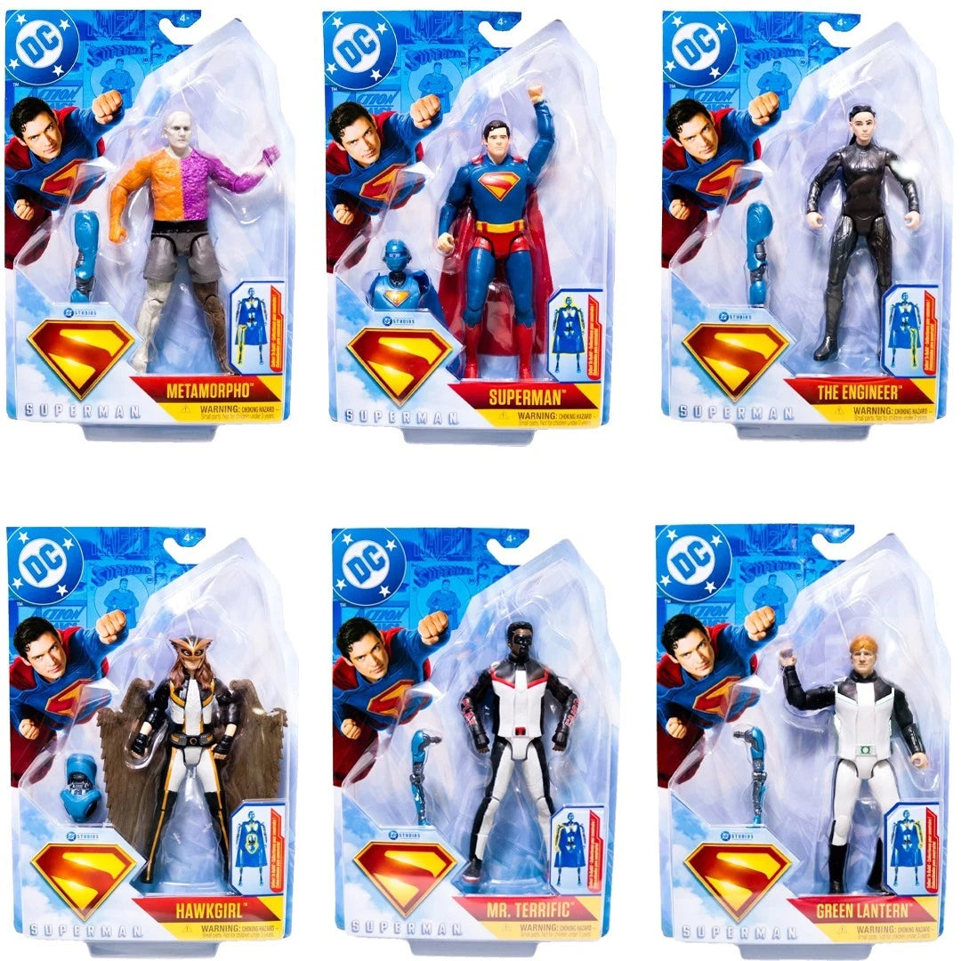 DC Superman 2025, figuras de accion Set completo de 6 figuras